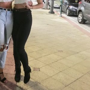 LF Carmar denim black skinny-straight leg